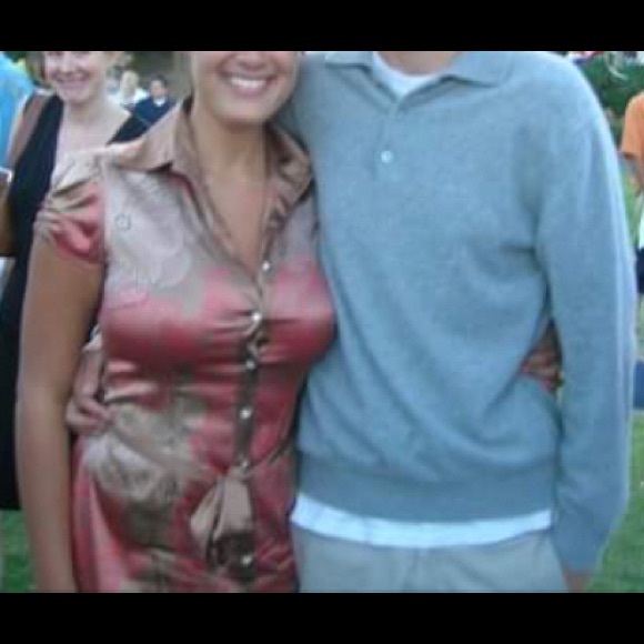 Silk button down, tie around wrap dress by Bebe - Picture 4 of 8